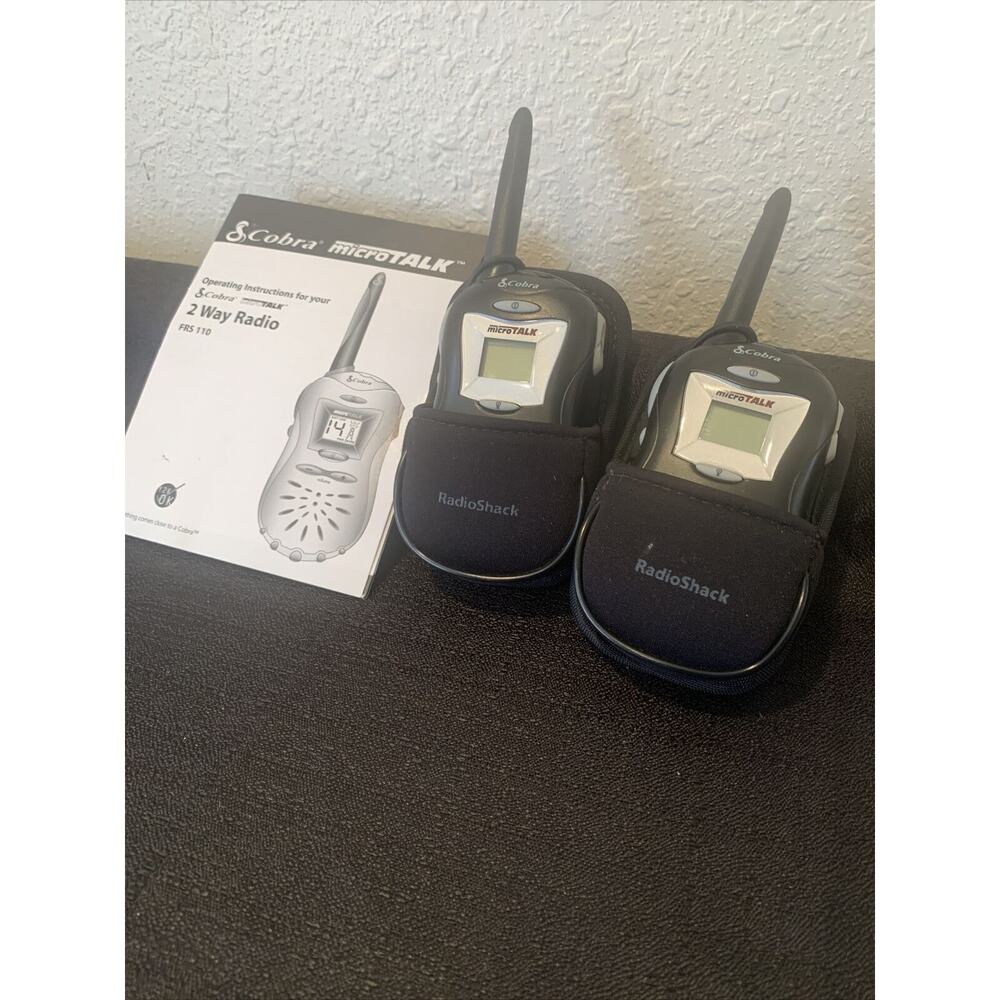 Cobra FRS 110 MicroTalk 2 Way Radio 14 Channels Walkie Talkie Tested